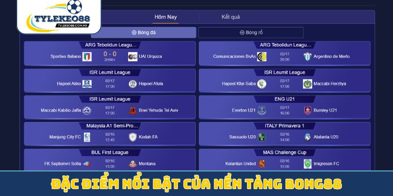 Đặc điểm nổi bật của nền tảng bong88