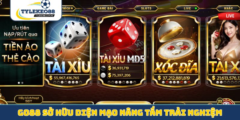 Go88 sở hữu diện mạo nâng tầm trải nghiệm