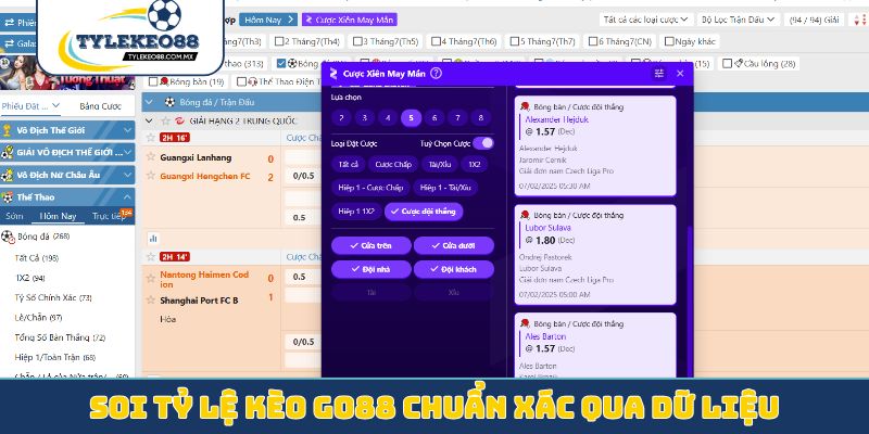Soi tỷ lệ kèo Go88 chuẩn xác qua dữ liệu