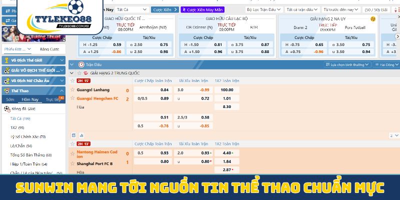 Sunwin mang tới nguồn tin thể thao chuẩn mực