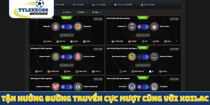 Tận hưởng đường truyền cực mượt cùng với xoilac